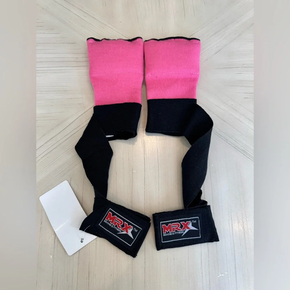 MRX Gel Padded Gloves w/ Long Wrist Wrap For Boxing & Martial Arts - NWT - Sz M